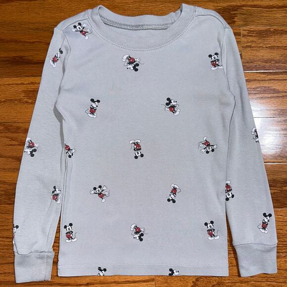 Disney x Janie and Jack Limited Ed Mickey Grey Long Sleeve Pajama Top Size 5 - Picture 5 of 12